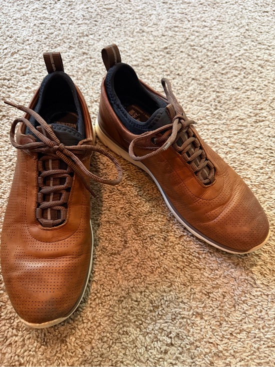 Johnston & Murphy Other - Johnston & Murphy Men's Brown Leather Perforated Lace-Up Sneakers